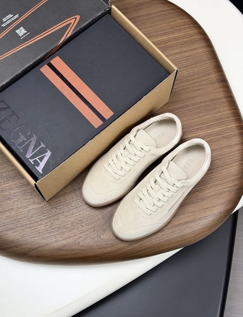 Zegna 232 Suede Leather Sneakers With Rubber Sole