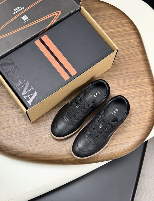 Zegna 232 Suede Leather Sneakers With Rubber Sole