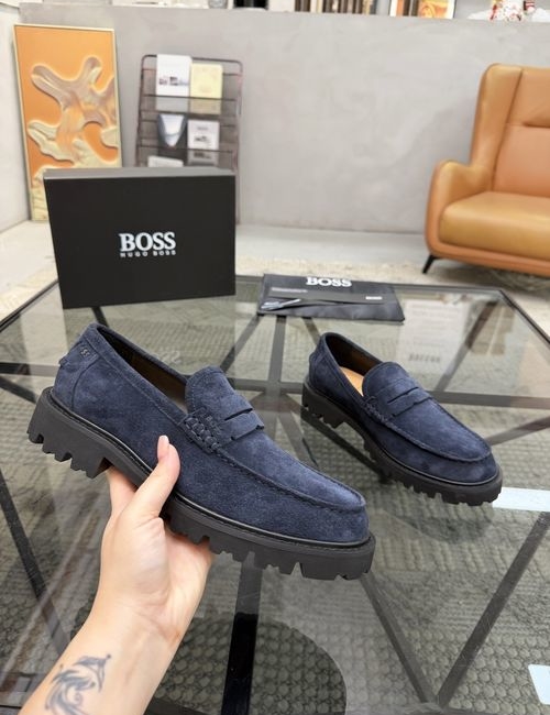 Hugo Boss Suede Leather Slip-on Casual Loafers
