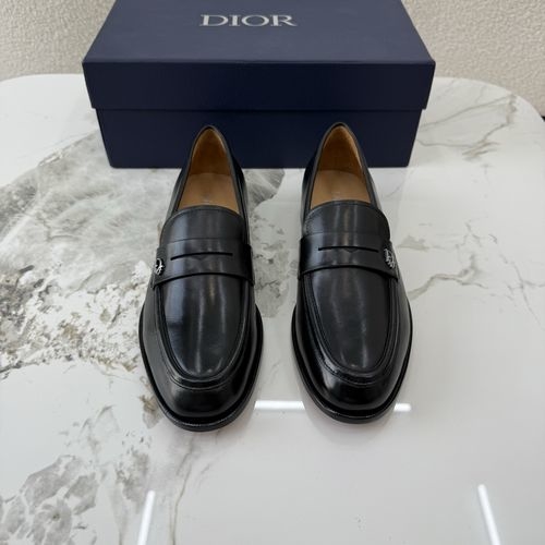 Christian Dior CD Buckle Decor Leather Shoes
