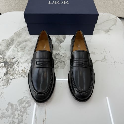 Christian Dior CD Buckle Decor Leather Shoes