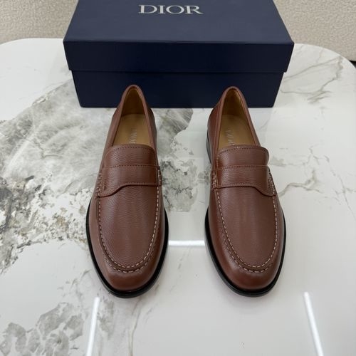 Christian Dior CD Buckle Decor Leather Shoes