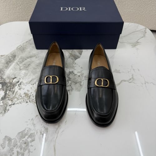 Christian Dior CD Buckle Decor Leather Shoes
