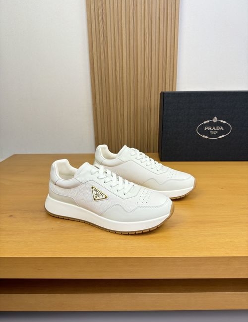 Prada Premium Casual Sneakers With Leather Upper