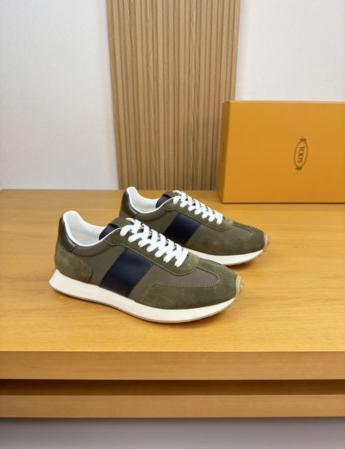 Tods Napa Leather Casual Sneakers With Logo
