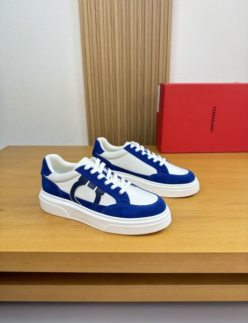 Ferragamo Premium Casual Sneakers Nappa Suede Leather