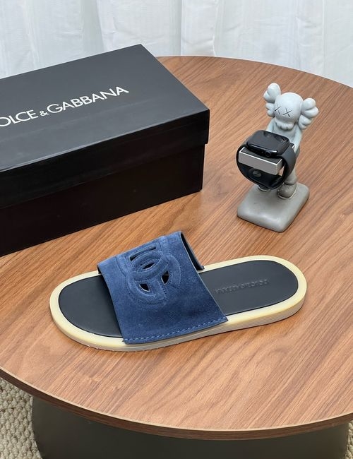 Dolce & Gabbana DG Logo Embellished Perforated Slides