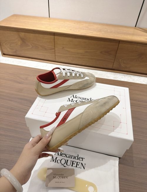 McQueen Retro Casual Sneakers With Raw Rubber Sole