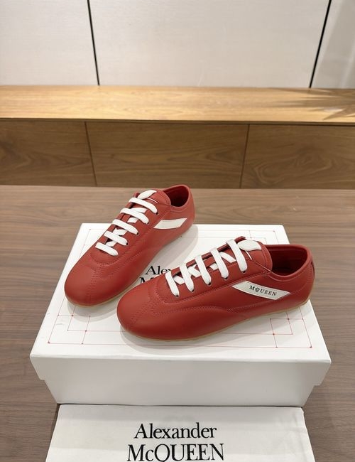 McQueen Retro Casual Sneakers With Raw Rubber Sole