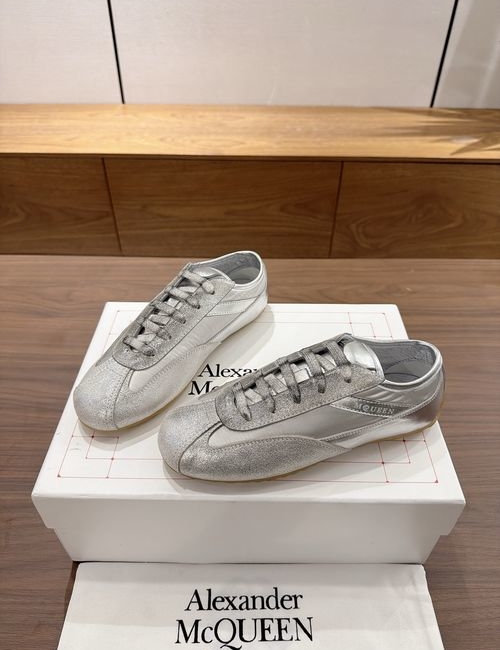 McQueen Retro Casual Sneakers With Raw Rubber Sole