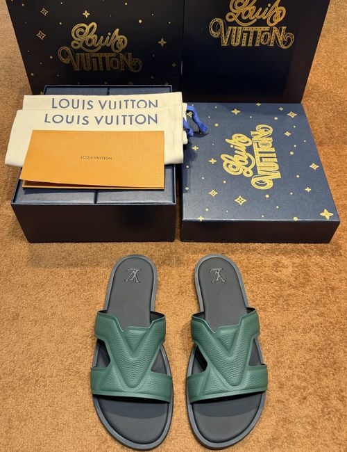 Louis Vuitton LV Waterfront Monogram Pattern Waterproof Slides