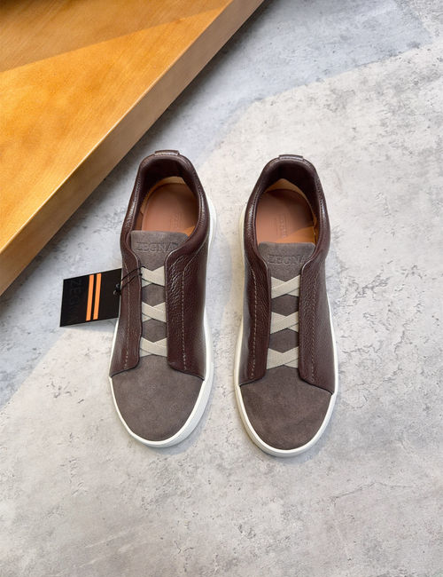 Zegna Low-top Casual Leather Shoes