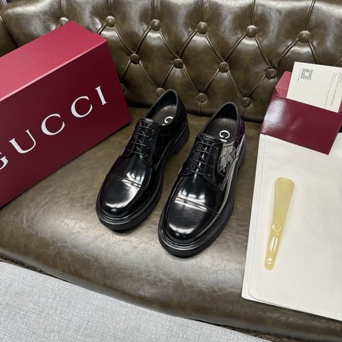 Gucci Patent Leather Lace-up Shoes