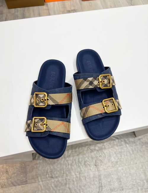 Burberry Cowhide Slides TB Logo Premium Texture