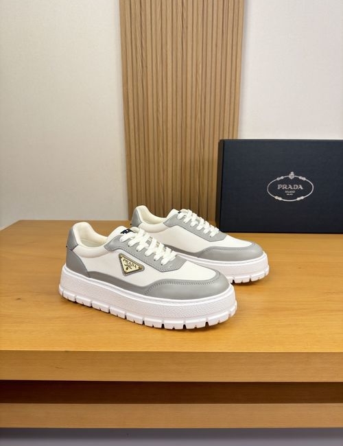 Prada Premium Casual Sneakers With Leather Upper