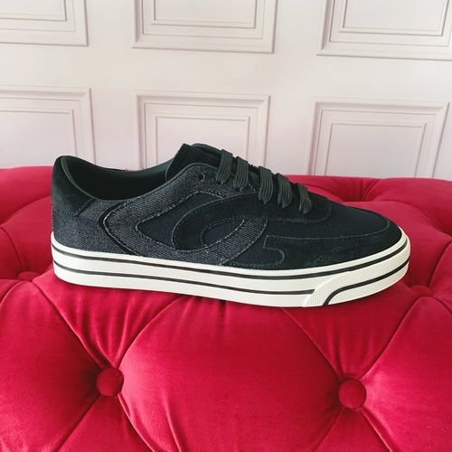 Dolce & Gabbana DG Silk Cowhide Suede Sneakers Logo Accent
