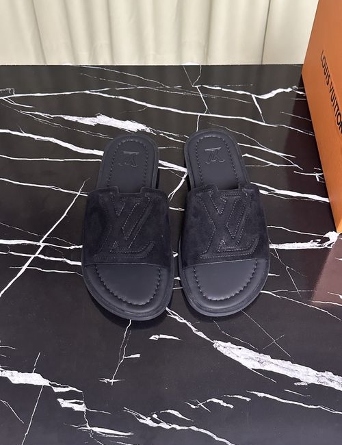Louis Vuitton LV Cowhide Upper Logo Slides Soft Sole