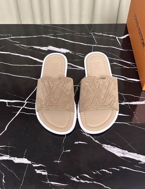 Louis Vuitton LV Cowhide Upper Logo Slides Soft Sole