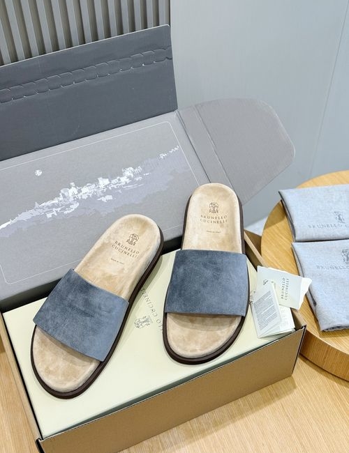 Brunello Cucinelli BC Suede Flip-flops With Lightweight Outsole