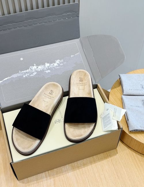 Brunello Cucinelli BC Suede Flip-flops With Lightweight Outsole