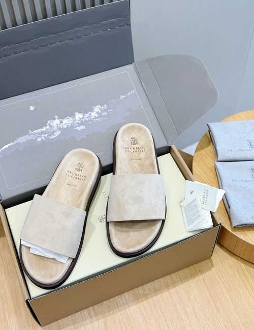 Brunello Cucinelli BC Suede Flip-flops With Lightweight Outsole