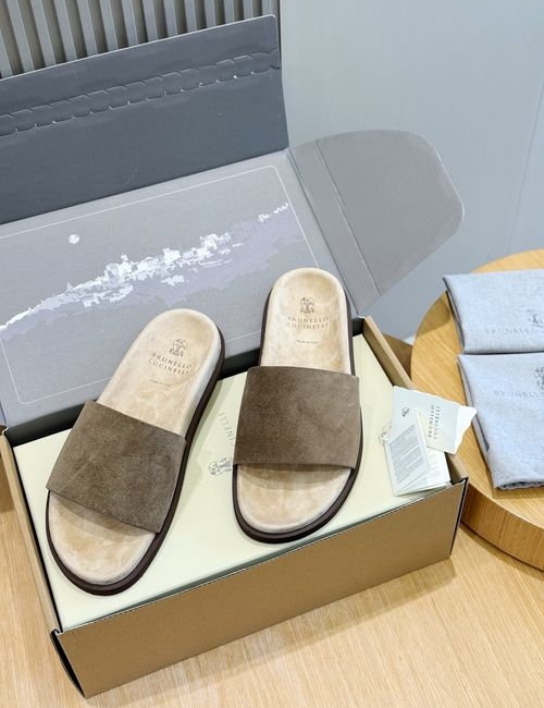 Brunello Cucinelli BC Suede Flip-flops With Lightweight Outsole