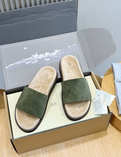 Brunello Cucinelli BC Suede Flip-flops With Lightweight Outsole