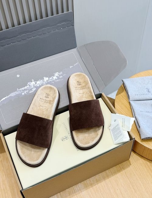 Brunello Cucinelli BC Suede Flip-flops With Lightweight Outsole