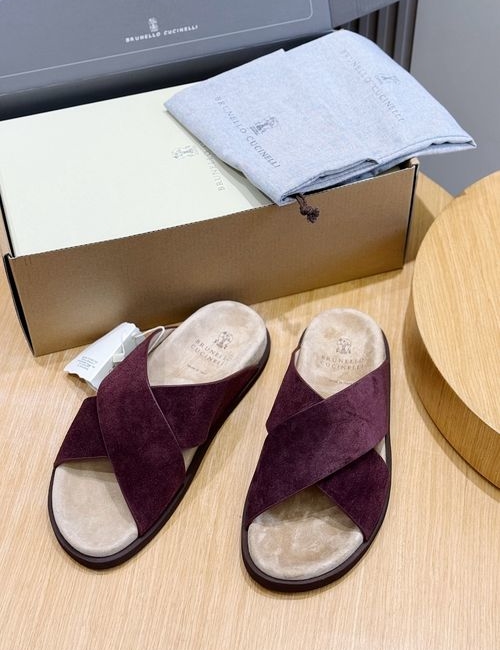 Brunello Cucinelli BC Suede Flip-flops With Lightweight Outsole