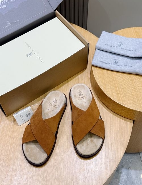 Brunello Cucinelli BC Suede Flip-flops With Lightweight Outsole
