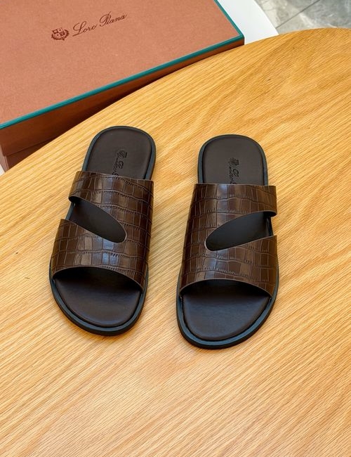 Loro Piana LP Cowhide Spliced Comfortable Slides