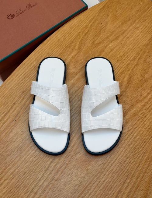 Loro Piana LP Cowhide Spliced Comfortable Slides