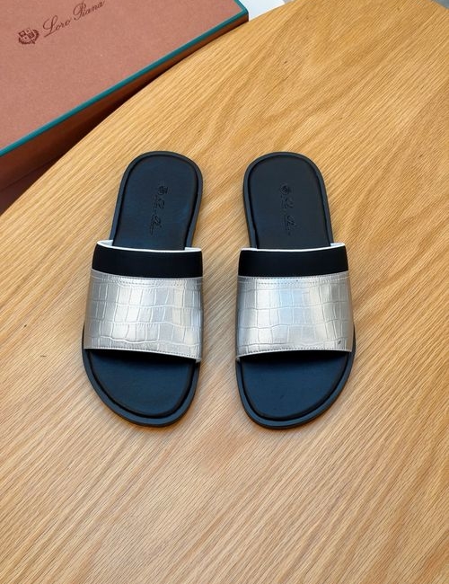 Loro Piana LP Genuine Leather Slippers With Comfort Sole