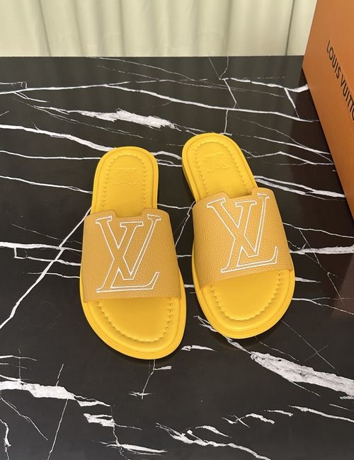 Louis Vuitton LV Cowhide Upper Logo Slides Soft Sole