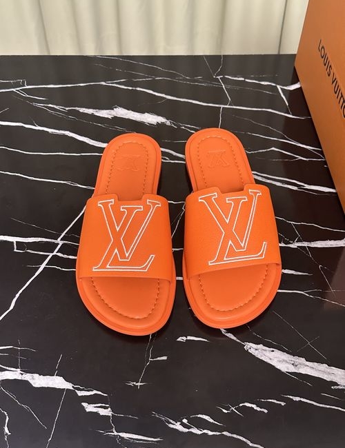 Louis Vuitton LV Cowhide Upper Logo Slides Soft Sole