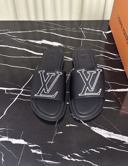 Louis Vuitton LV Cowhide Upper Logo Slides Soft Sole