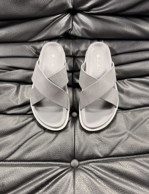 Loro Piana LP Cowhide Stitching Comfort Slippers