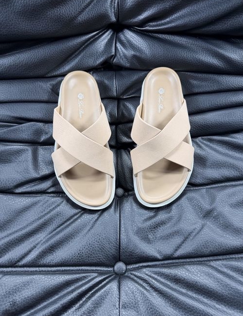 Loro Piana LP Cowhide Stitching Comfort Slippers