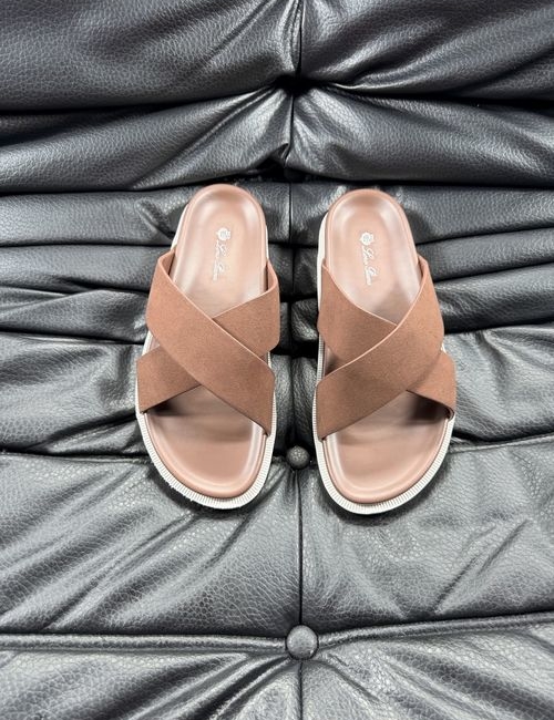 Loro Piana LP Cowhide Stitching Comfort Slippers