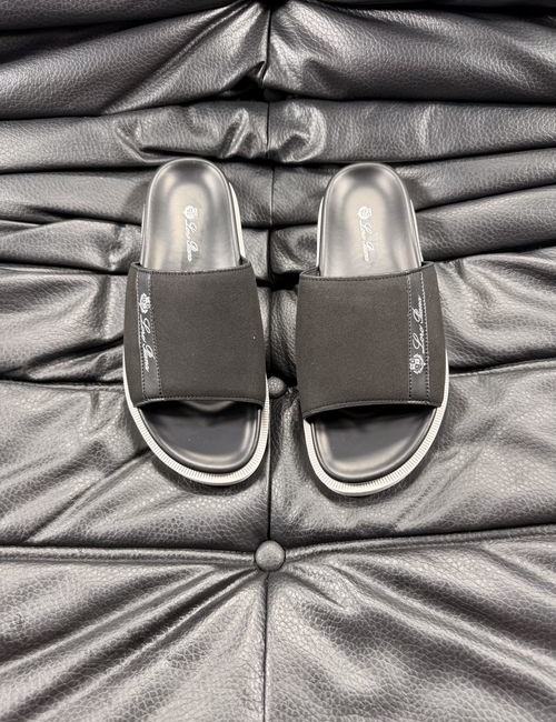 Loro Piana LP Cowhide Stitching Comfort Slippers