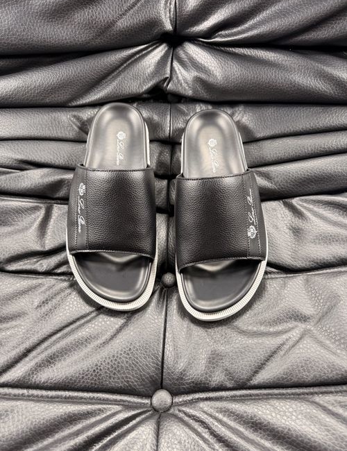 Loro Piana LP Cowhide Stitching Comfort Slippers