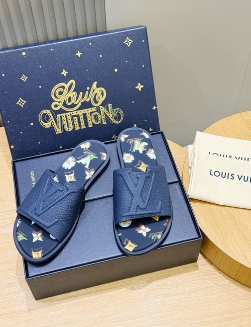 Louis Vuitton LV Waterfront Canvas Monogram Slides