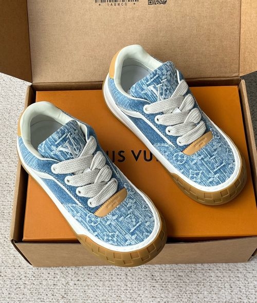 Louis Vuitton LV Tilted Washed Denim Sneakers