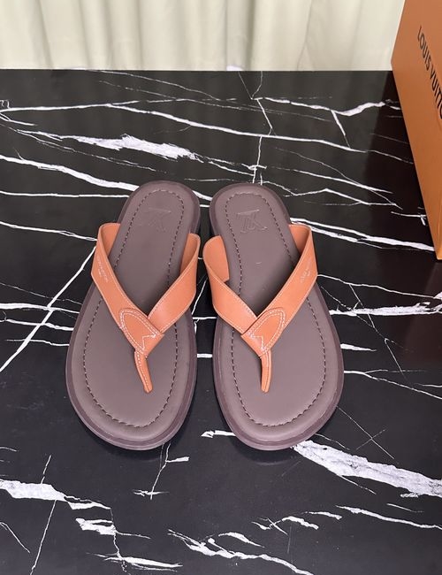 Louis Vuitton LV Cowhide Upper Logo Slides Soft Sole