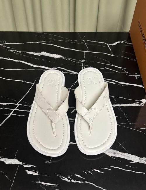 Louis Vuitton LV Cowhide Upper Logo Slides Soft Sole
