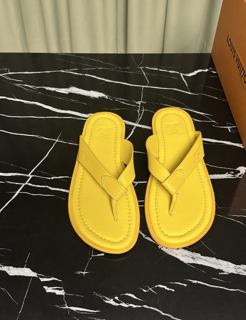 Louis Vuitton LV Cowhide Upper Logo Slides Soft Sole