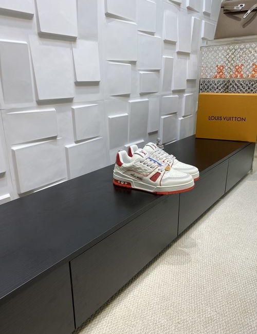 Louis Vuitton LV Trainer Embroidered Floral Casual Sneakers