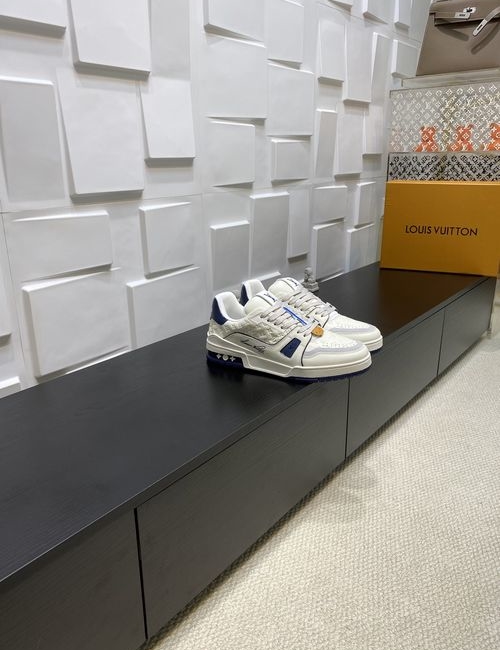 Louis Vuitton LV Trainer Embroidered Floral Casual Sneakers