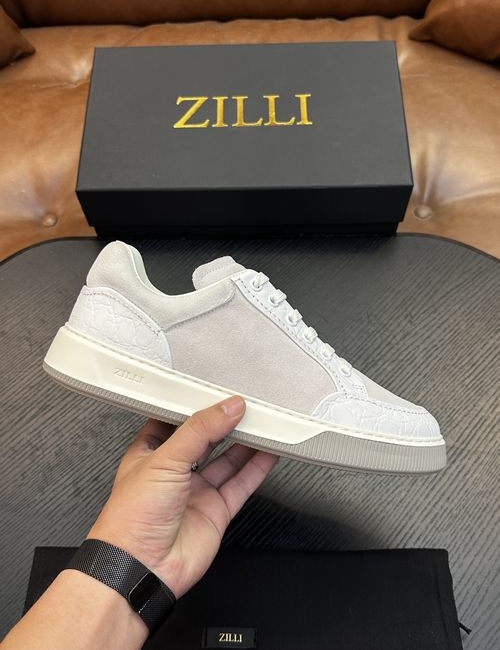 Zilli Grained Calfskin Handmade Casual Shoes