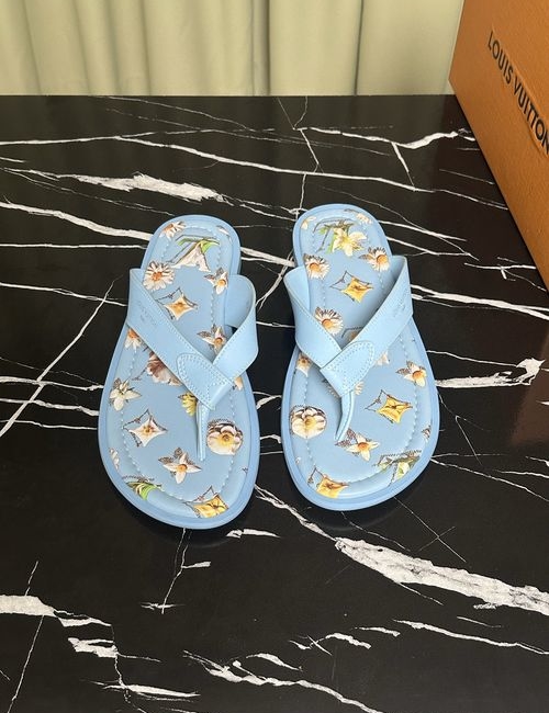 Louis Vuitton LV Cowhide Logo Printed Comfort Slides